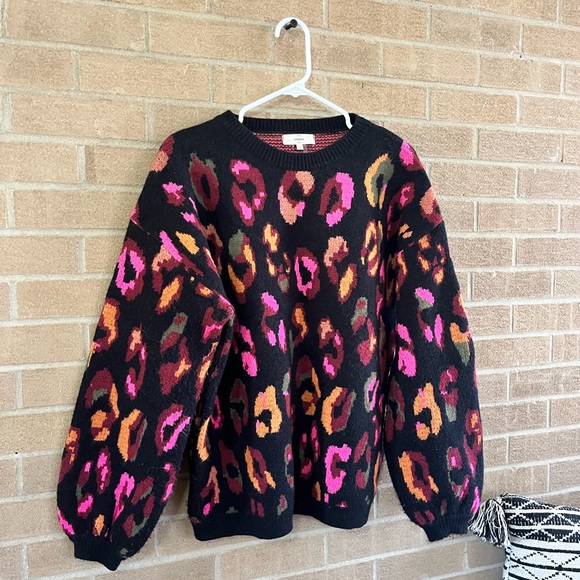 Entro Multicolor Leopard Print Sweater - Picture 3 of 4
